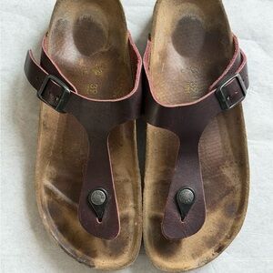 Birkenstock Brown and Pink Sandals